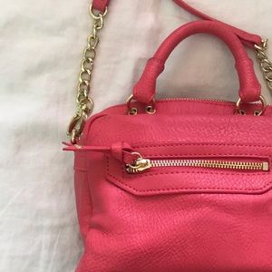 Bright pink cross body purse